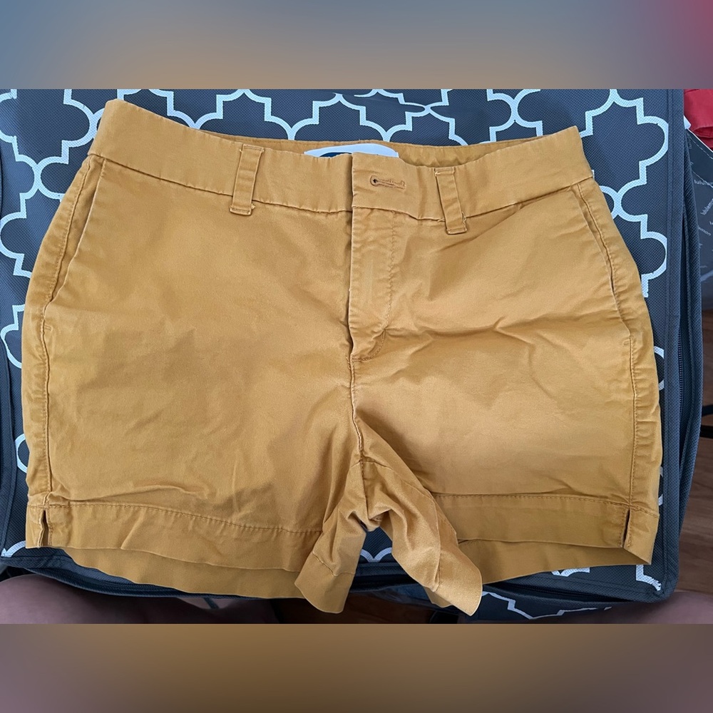 Old Navy Yellow Bermuda Shorts Cotton Blend